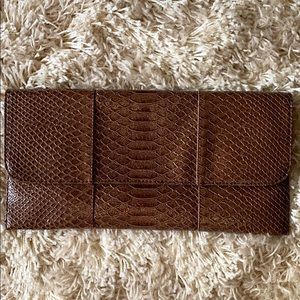 Faux alligator clutch
